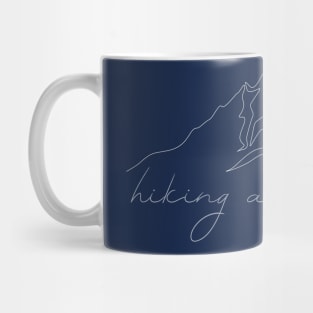 Hiking as a hobby, Minimal style Mug